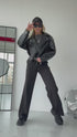 "POISON" Faux leather jacket CV2169-1 - BLACK